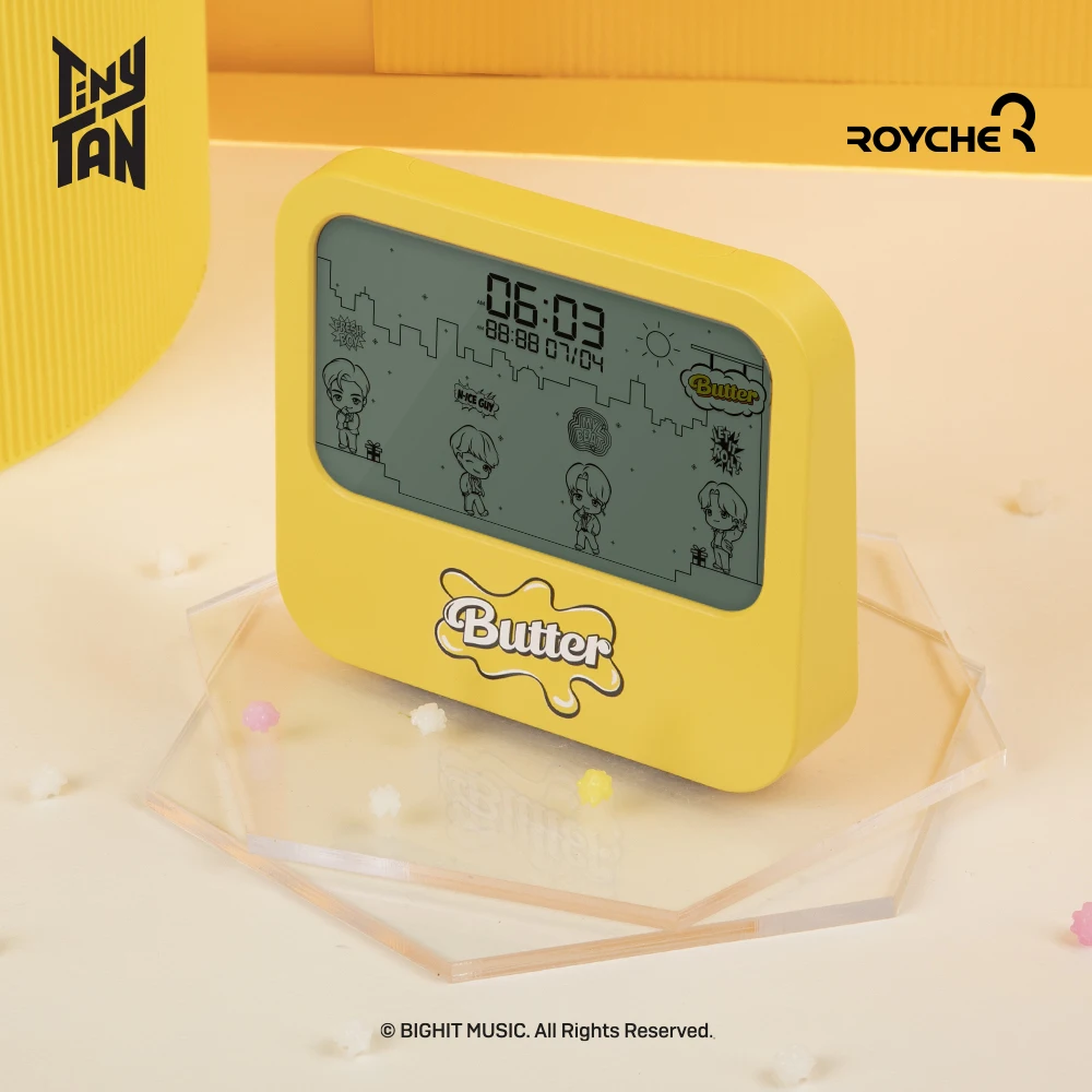 BTS Tiny Tan Butter Table Clock An animated clock with seven Tiny Tan Butter characters The Best Selling In Korea