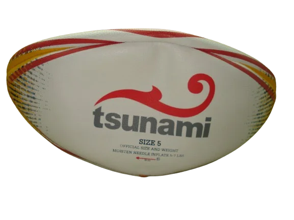 High Quality All-Weather Rugby Training Ball Size 5 Durable Hand Sewn Rubber Design with Super Grip