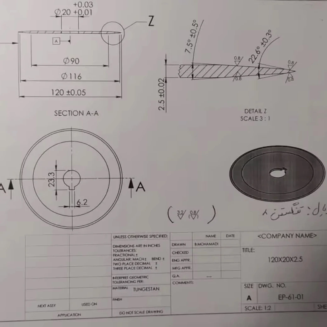 Изготовленные на заказ карбидные круговые ножи для ленты Китай производитель распродажа лезвия резки круга клейкой