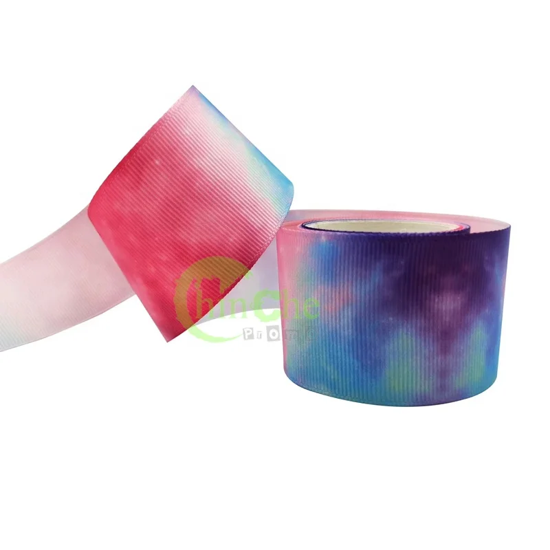1.5 inch 2 inch 5mm Full Color Printed Wide Grosgrain Ribbon with Logo Custom