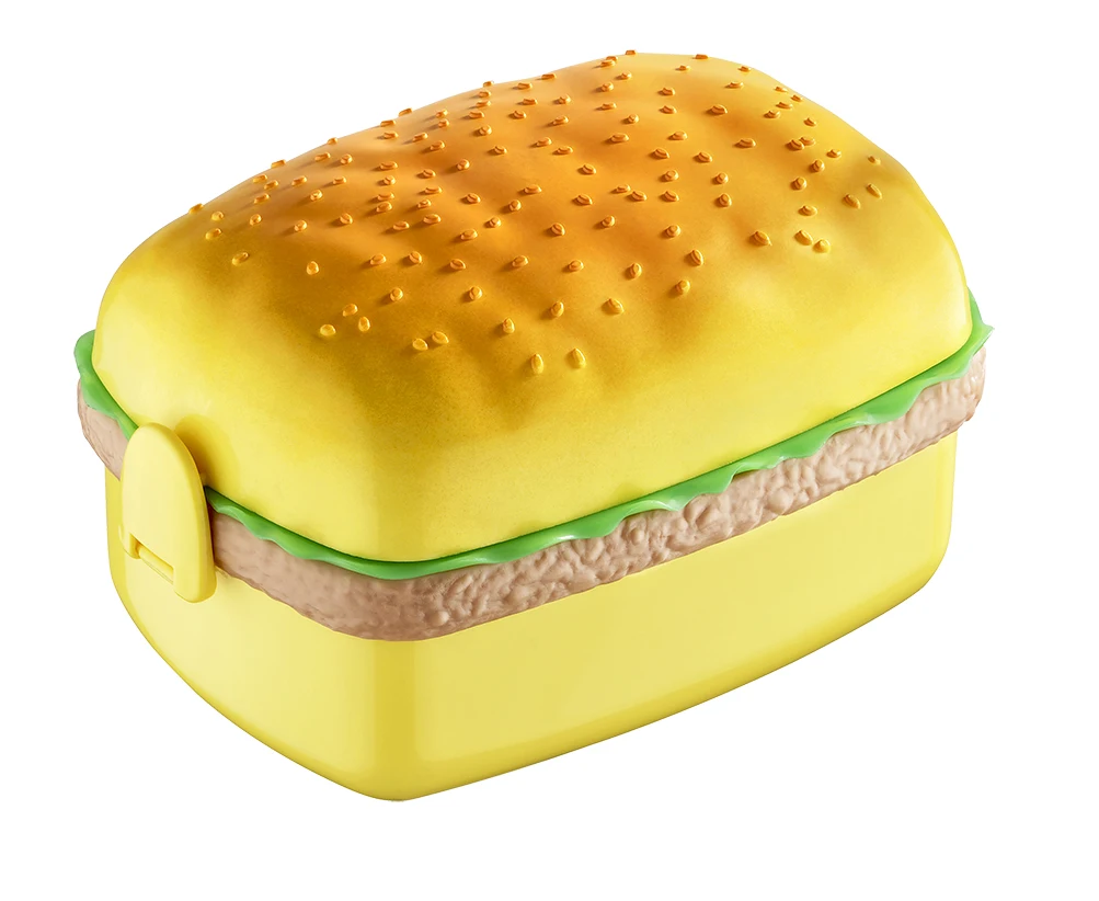 AFOSSA Rectangular Hamburger Shaped Lunch Box for School and Picnic BPA-Free Food Storage Container FAST DELIVERY FROM TURKEY