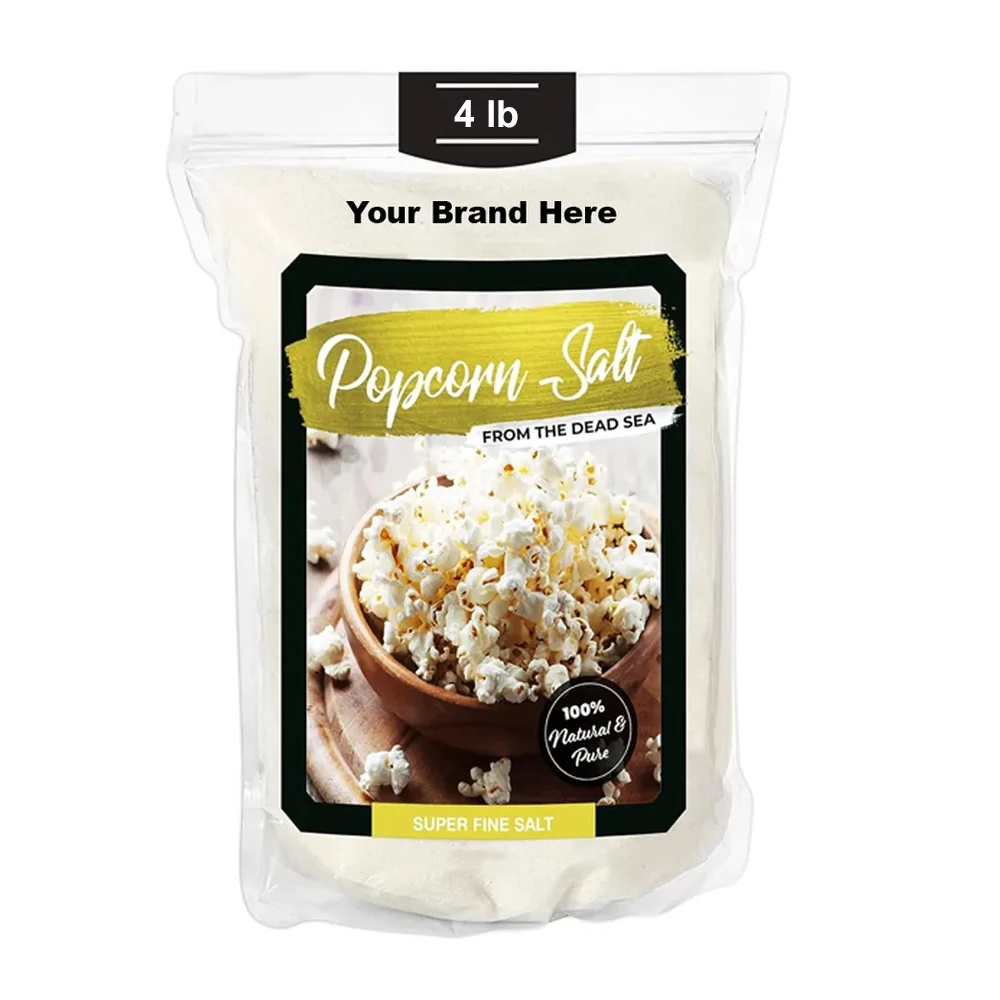 Private Label Premium Popcorn Salt 4lb The Dead Sea Fine Textured and Flavorful Seasoning for Perfect Popping Made in USA