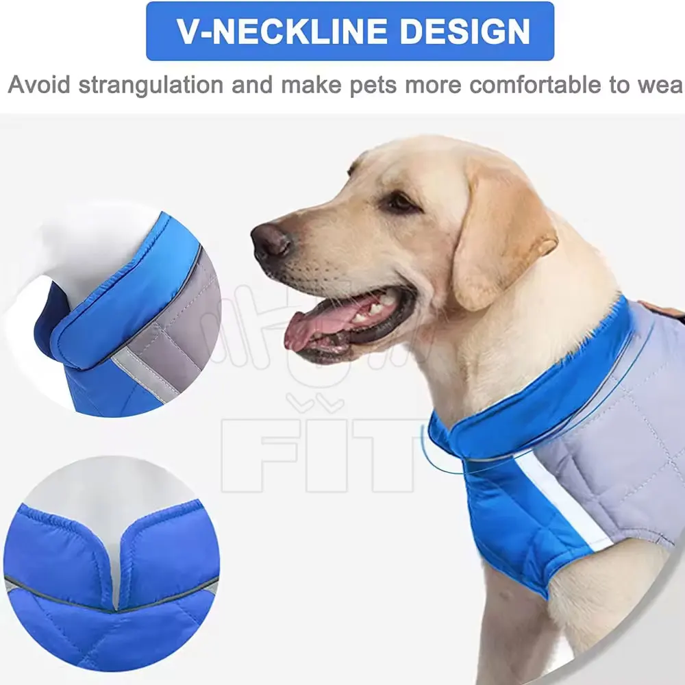 Winter Dog Coats Clothes For Pet Jacket For Small Medium Large Dogs Thicken Warm Woolen Inside Dog Coat