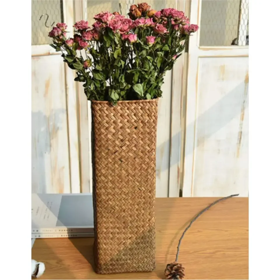 Bamboo & Wooden Vases   View larger image Add to Compare  Share Simple Design Wholesale Wicker Flower Vase For Home Decor Handcr