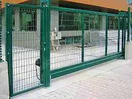 Made in Turkey Powder Coated Single Double Garden Gate and Poles Style Round Style Steel Factory Q235 Europe Green Waterproof