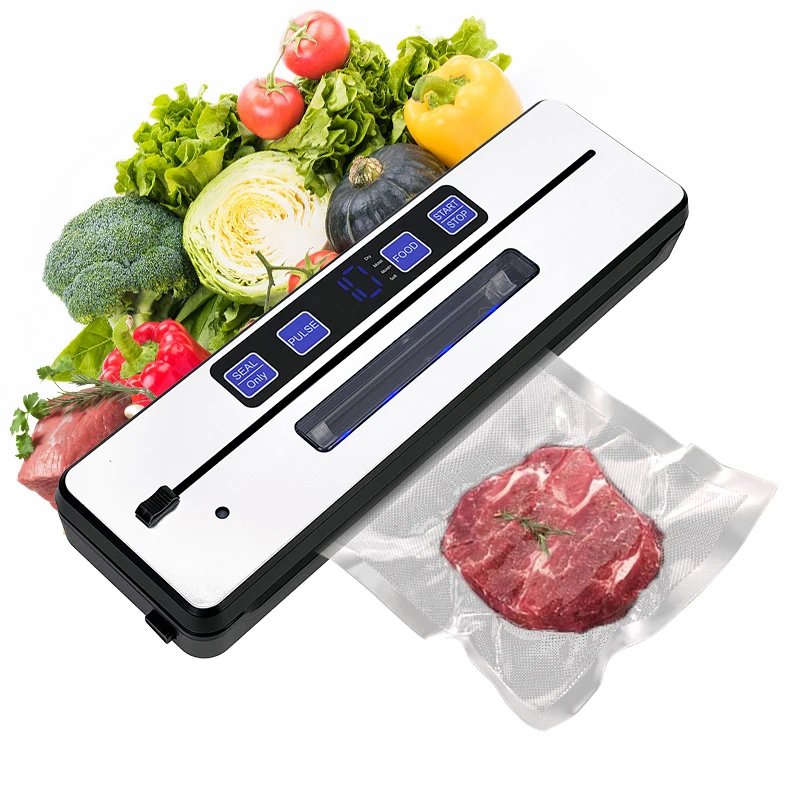 Мощный вакуумный насос мини машина для запечатывания Мяса Вакуумный упаковщик пищевых продуктов