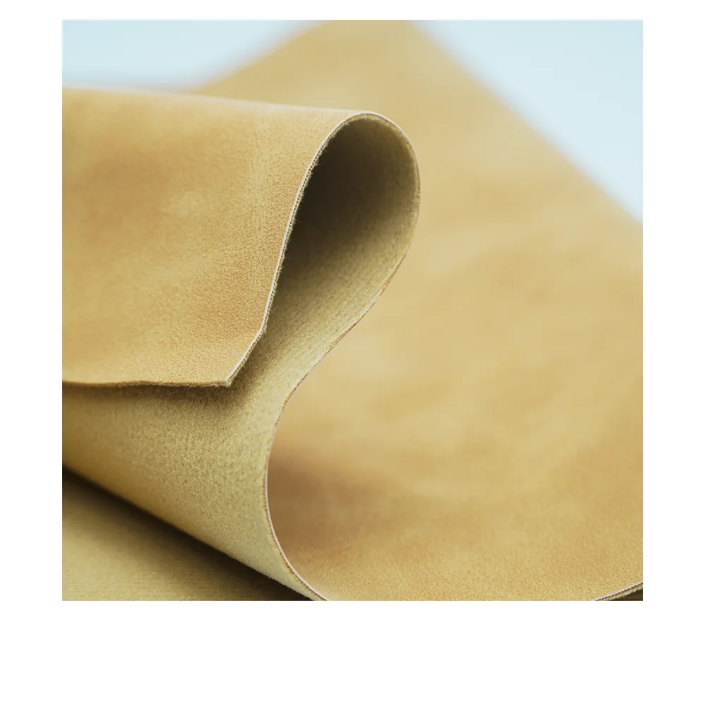 High-Quality Black Elastic Brushed Suede Faux Suede For Upholstery