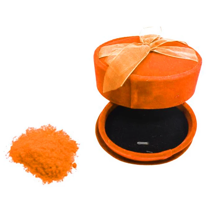 Custom Order 0.6mm 1.5D Orange Color Polyamide Flock Fiber Nylon Fiber EGP-0443 Customizable