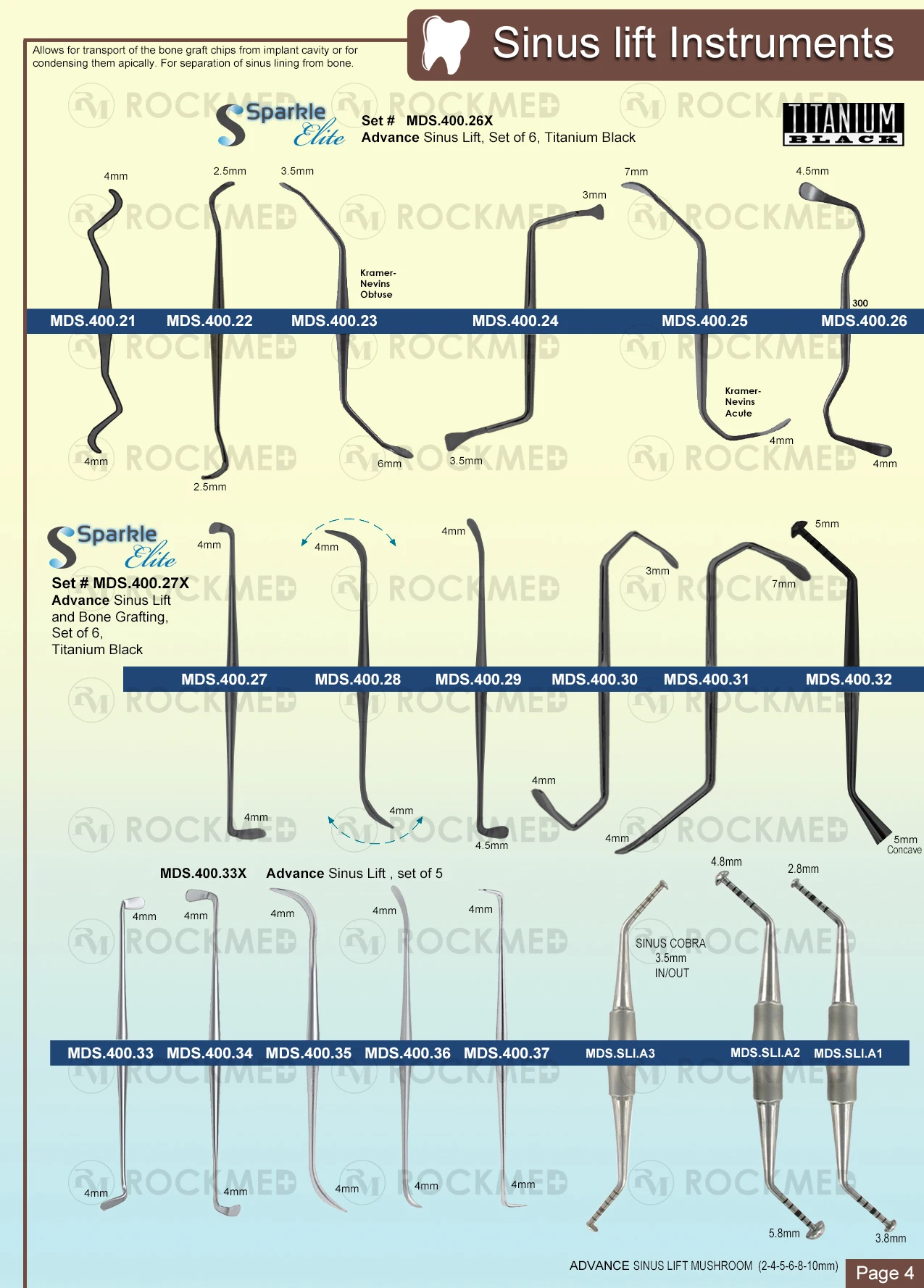 PERIODONTAL MICROSURGERY VISTA TUNNELING INSTRUMENTS KIT BLUE TITANIUM Dental Instruments Pakistan