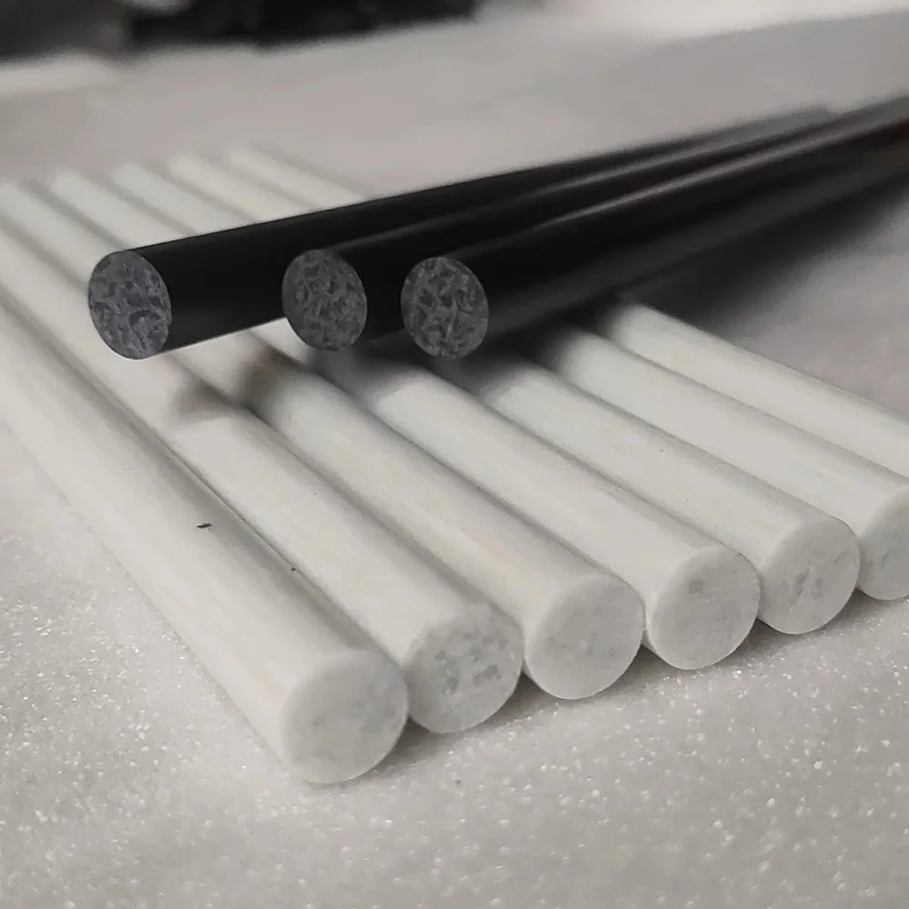 OEM High Strength Solid Pultruded Round Fiberglass Reinforced Fiberglass  Tube