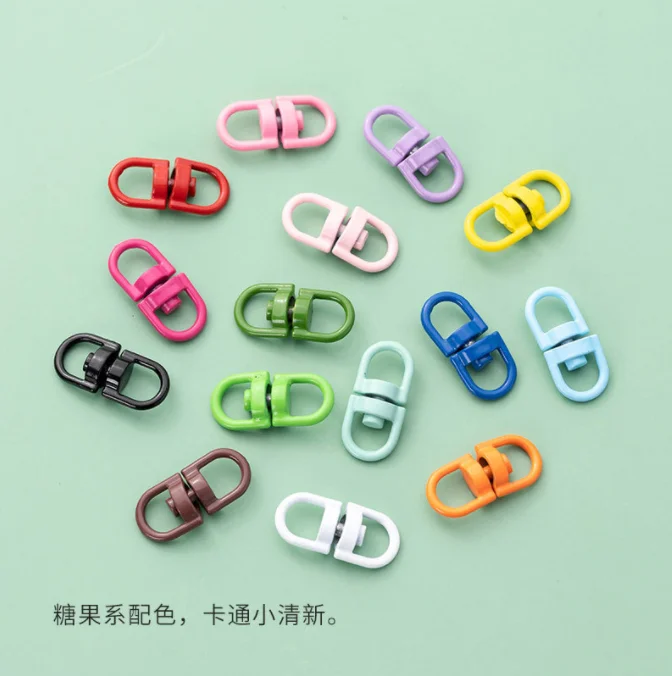 Alloy color paint 8-character connecting buckle jewelry rotary buckle