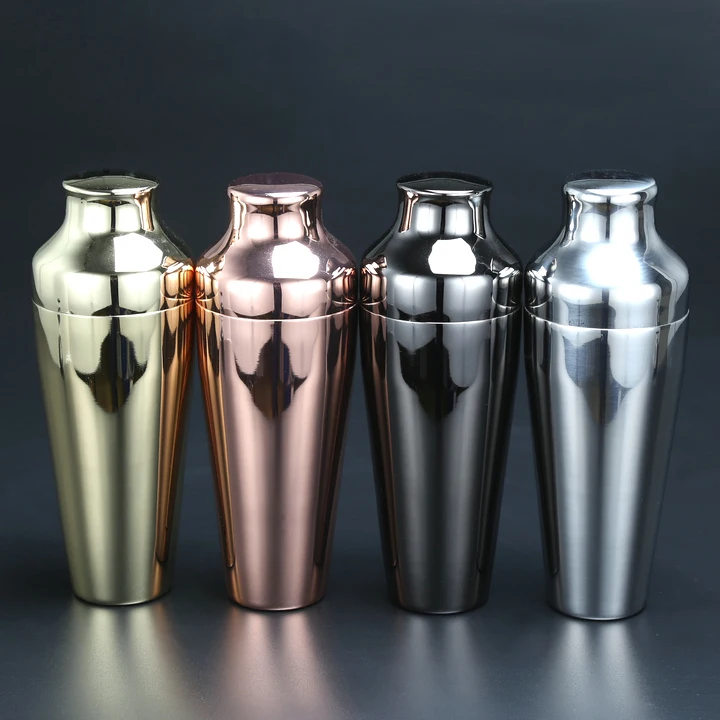Barware stainless steel cocktail shaker bar tools Bartending Gunmetal Black Plated Calabrese Shaker 500ml