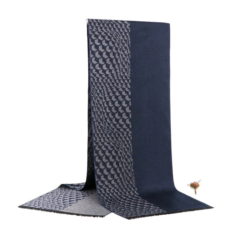 Fashion 180*30cm Scarves Man Autumn Winter Thick Warm Cashmere Business Long Wraps Boy Classic Shawl Muffler For Men
