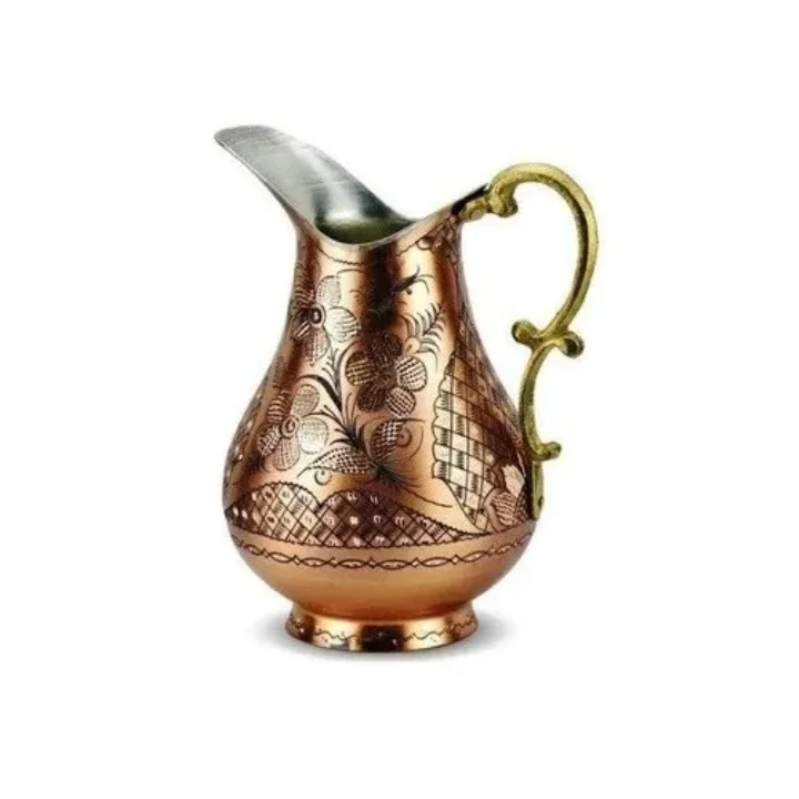 Attractive Drinking Storage Ware Inside Copper Outside With Brass Handle Decorative Water Strap For Newest Design