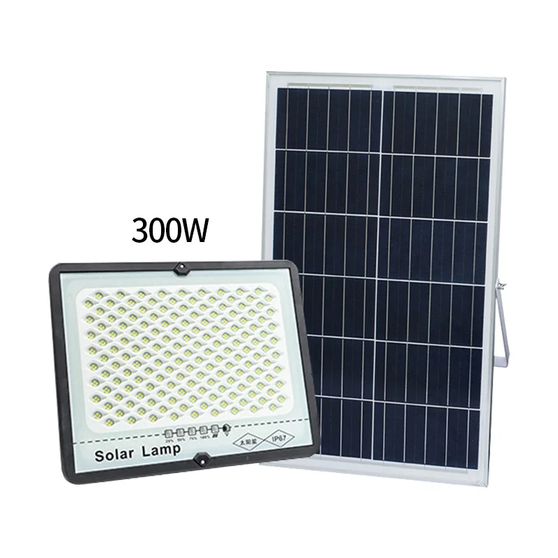 Die-Cast Aluminum Housing Remote Control IP67 Waterproof Outdoor Garden 50W 100W 200W 300W 400W 500w LED Solar Flood Light