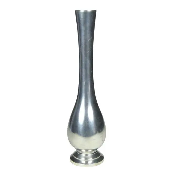 Vintage Metal Bud Pewter Flower Vase New Design Trendy Hot Selling Flower Pot Metal In Brass Flower Flask