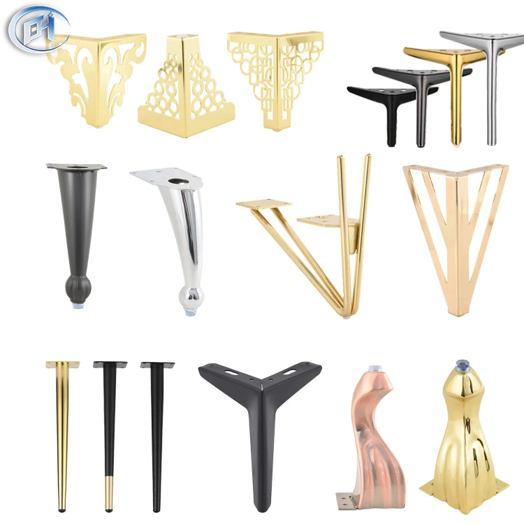 Hardware Component Bed Base Metal Furniture Gold Black Dresser Desk Couch Sofa Feet TV Stand Cabinet Table Legs