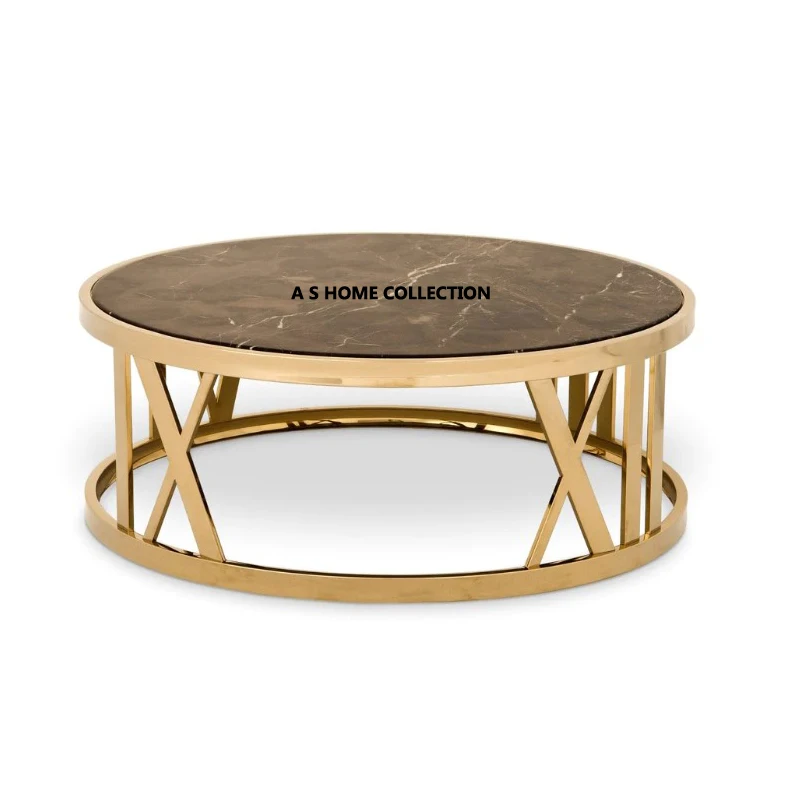 living room furniture best selling product antique designs metal round wholesale price decorative coffee table