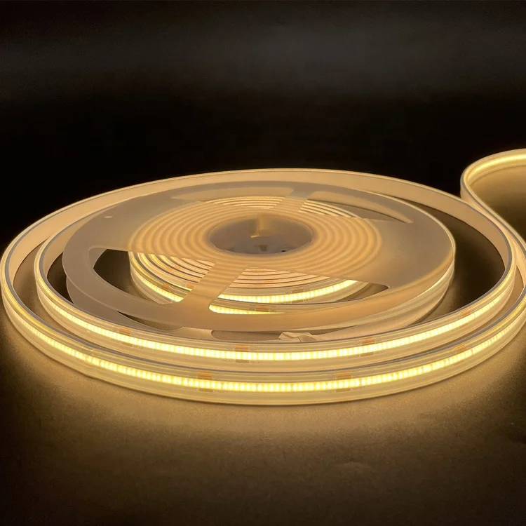The cob light strip wiht 480 Chip 8W DC 12V/ 24V Flexible COB Led Strip For Hotel