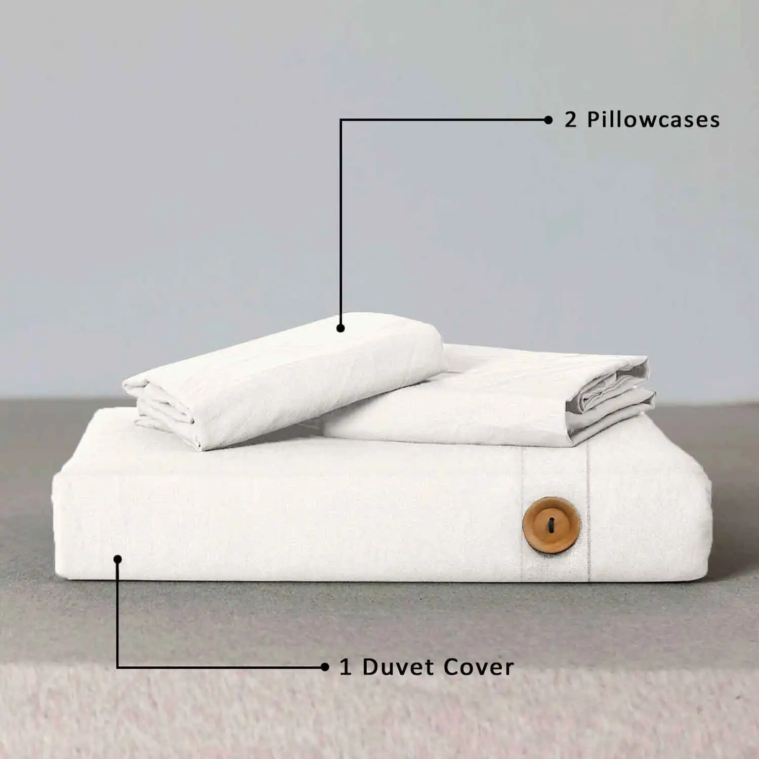Cheap Wood Button Style White duvet cover set Microfiber Set Duvet Cover with 100% polyester microfiber customization 90GSM