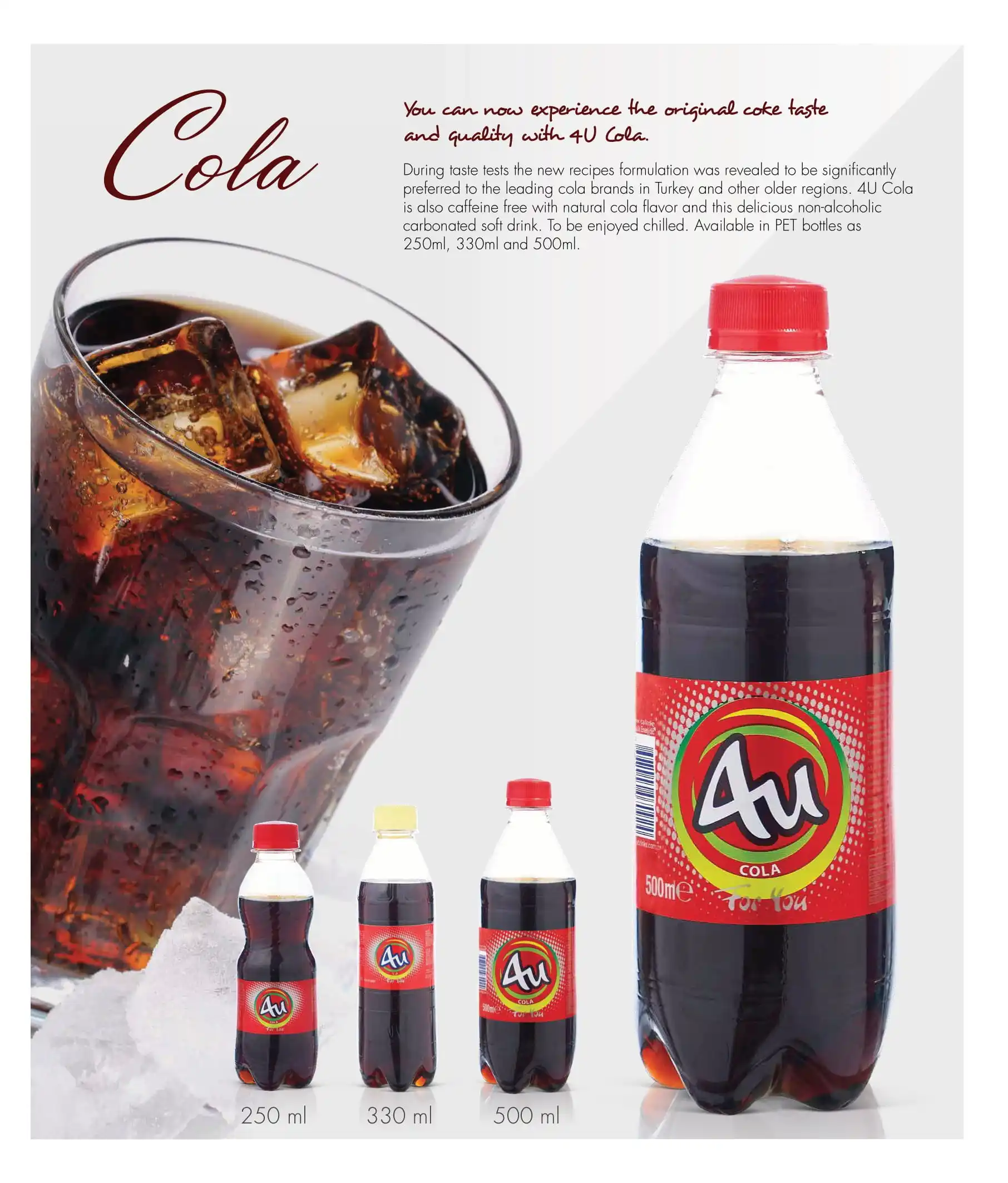 Cola Flavored Beverage  Non alcoholic Coke 1L Pet Bottled 4U Sparkling Drink Carbonated Soft Drinks