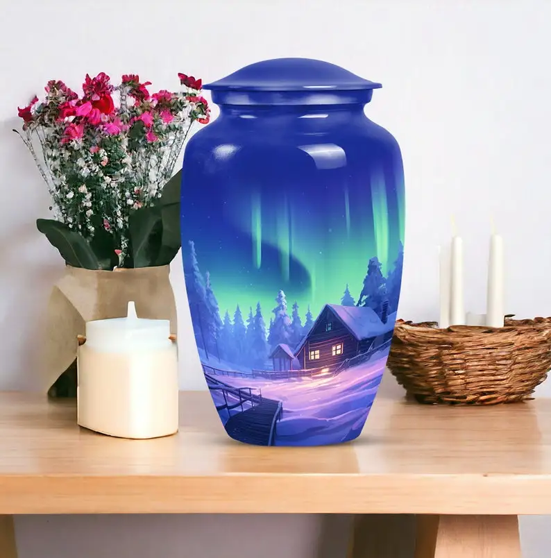 Northern Lights Urns For Human Ashes Cremation For Ashes For Adults Funeral Custom Memorials Urns for Male