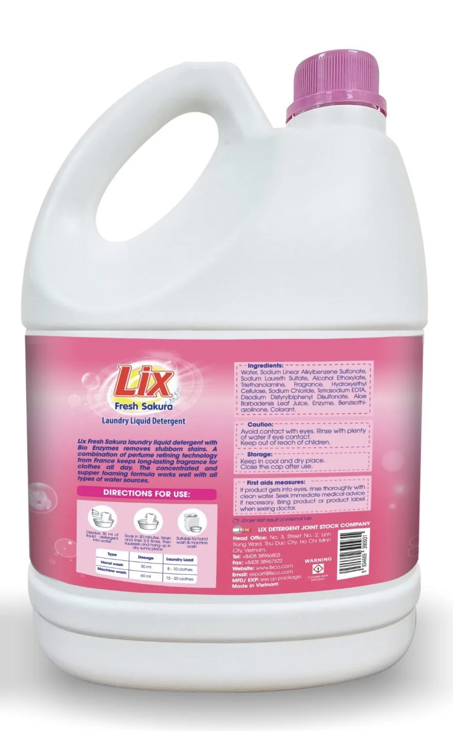 LIX 3KG PINK SAKURA LAUNDRY DETERGENT/ OEM LAUNDRY LIQUID/ SACHET 40ML PINK SAKURA LAUNDRY DETERGENT
