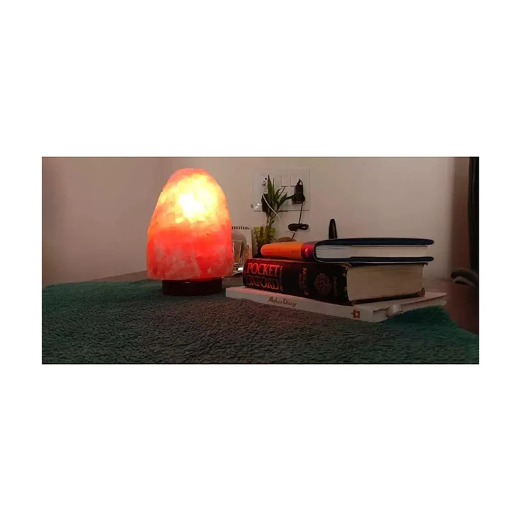 Himalayan Rock Salt Lamps with Wooden/Onyx Base Natural Crystal Pink/Orange/Red/White/Grey Salt Lamps for Gifts Home Decoration
