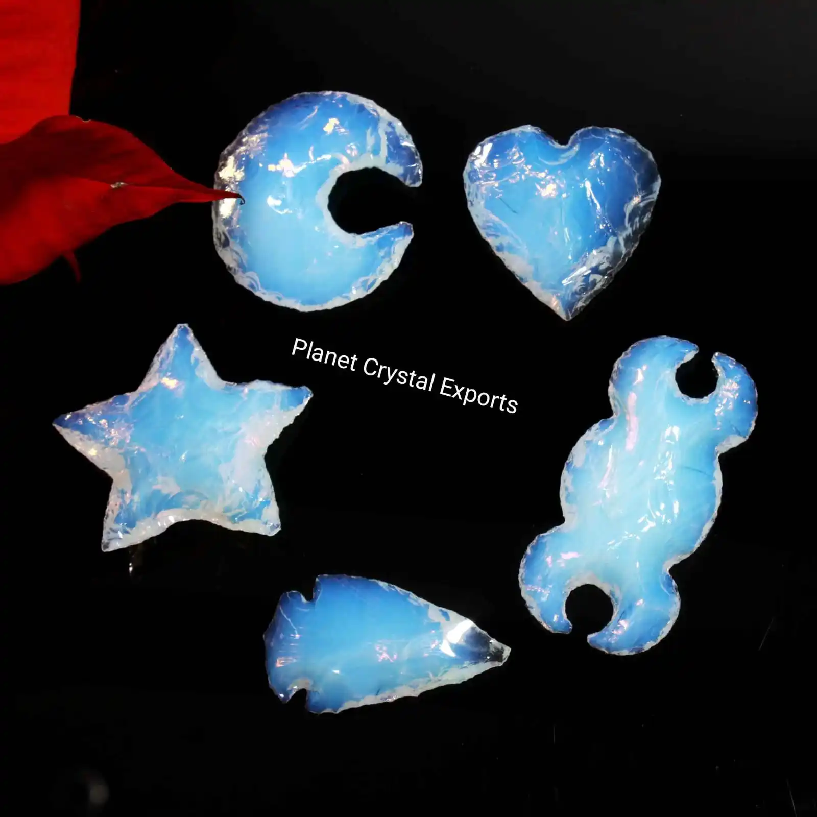Latest Opalite 1 Inch Arrowheads Wholesale Crystal Crafts Semi-Precious Stone Crafts Reiki Rocks Feng Shui Minerals Arrowheads