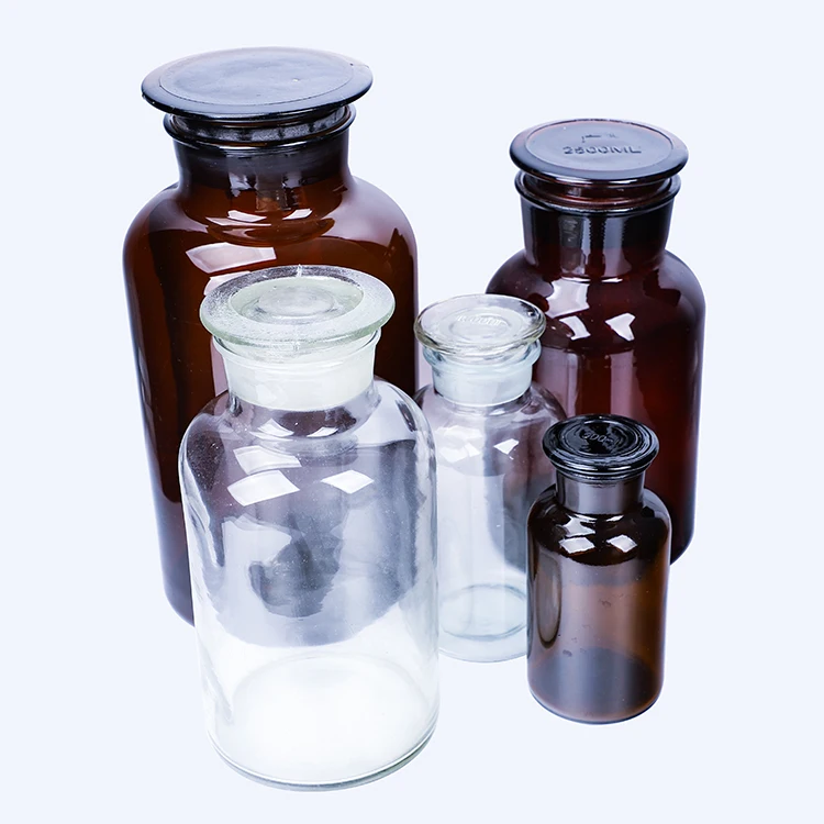 Beat quality 500ml anti-corrosion medical wide mouth amber reagent bottle used for storage