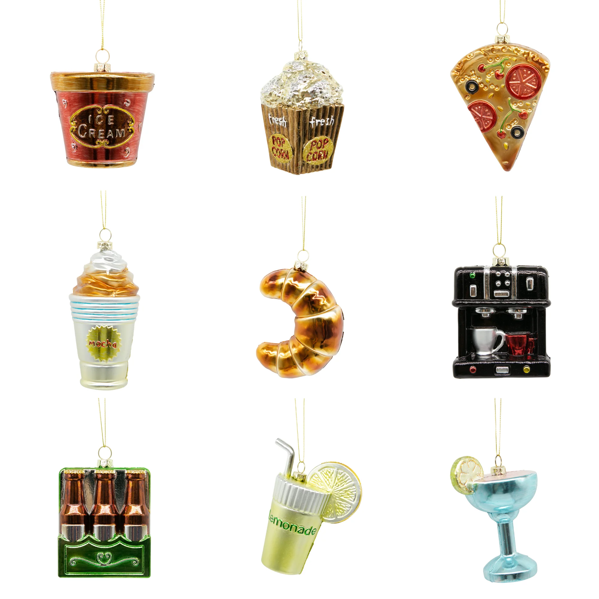Wholesale Custom Glass Plastic Food Drinks Xmas Party Decor Manufacture Christmas Retail Ornament for Home Luxury Decoration