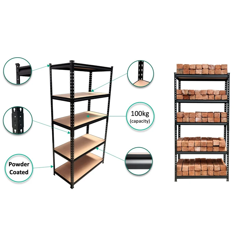 5/4level Boltless Rack Shelf Rack Storage Rak Besi Serbaguna Home boltless racking shelves