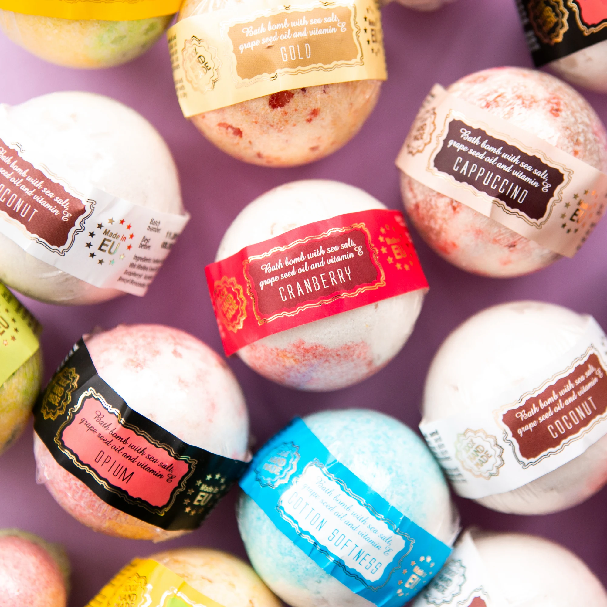 New Custom 2024 Nourishing Sparkling Bath Fizzies Herbal and Relaxing Shower Steamer Aromatherapy Bath Bombs with Sea Salt