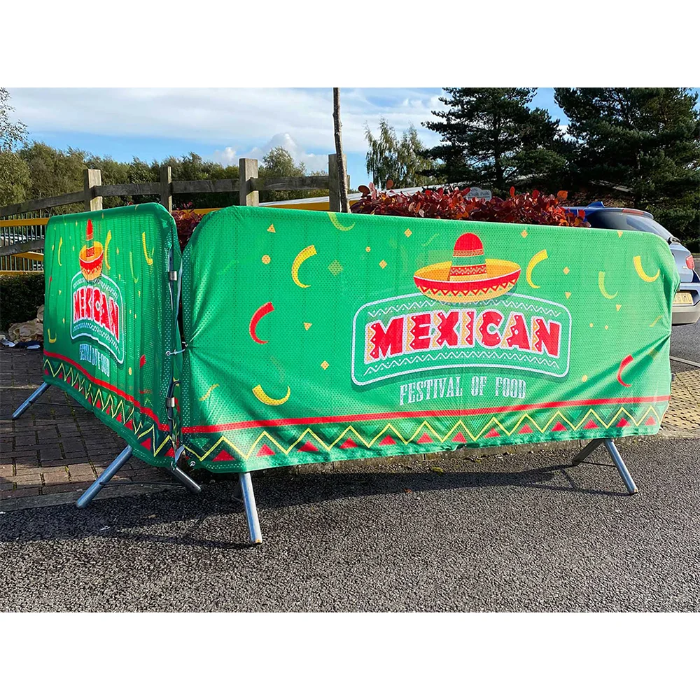 Barrier Covers Printing High-Quality Printing Custom Sizes And Shapes Options Construction Safety Applications Barrier Covers