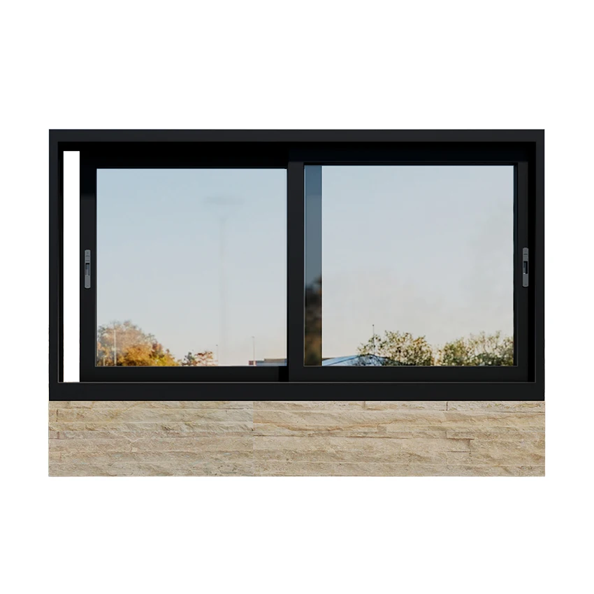 Hot Selling Aluminum Sliding Window Bedrooms Wood Grain Colour Rainproofing With Ce Certificate
