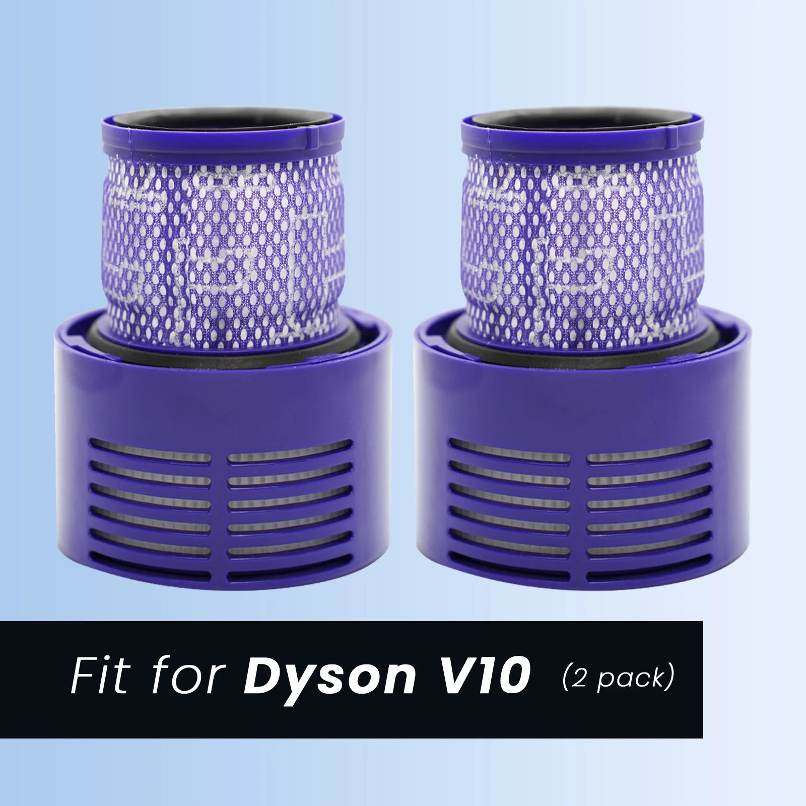 Filter Replacements for Dyson V10 Cyclone Series, V10 Animal, V10 Absolute, V10 Total Clean, SV12   2 Pack