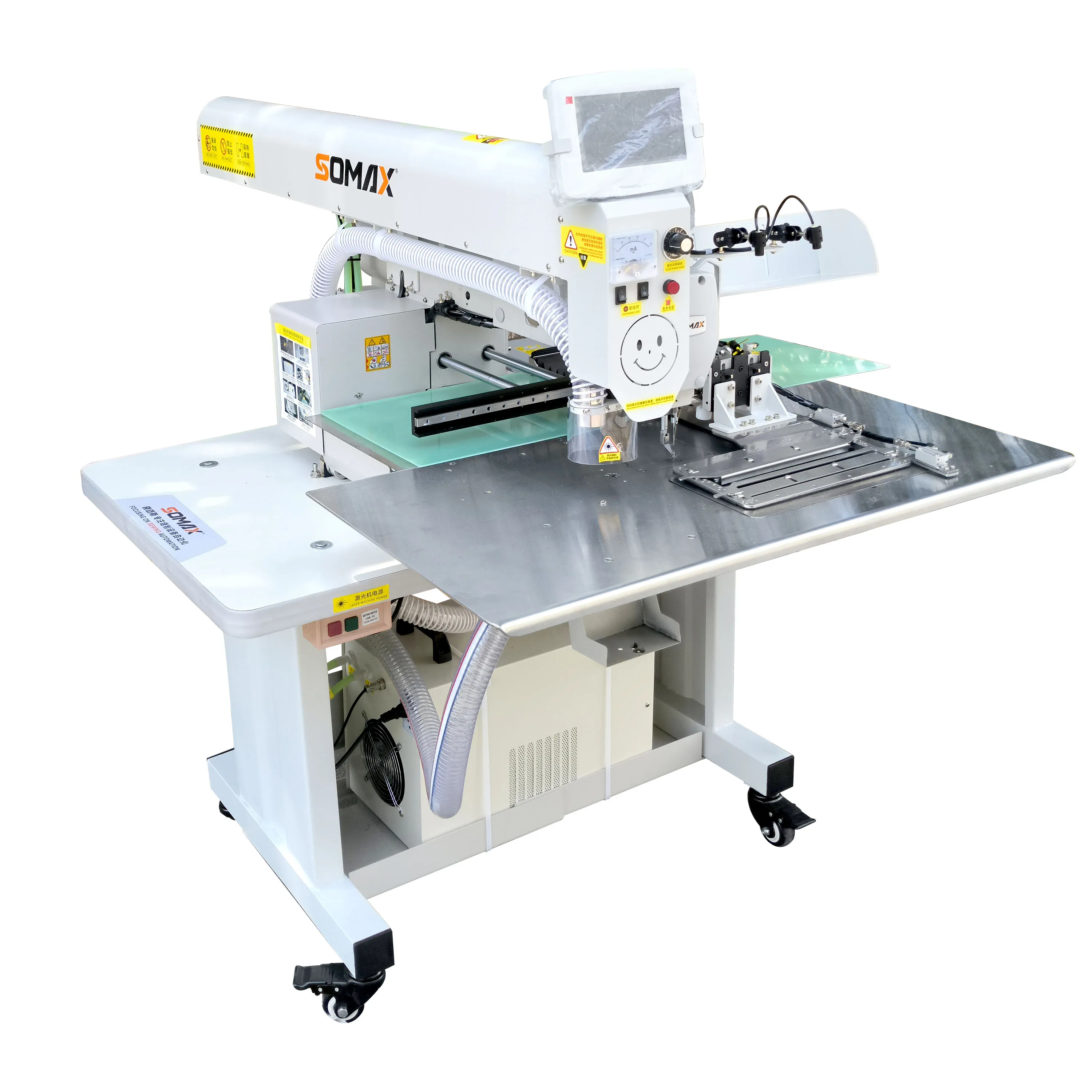 Easy Operation SOMAX SM-16S Automatic Zipper Laser Pocket Open Pocket Welting Machine Apparel  Textile Industrial Sewing Machine