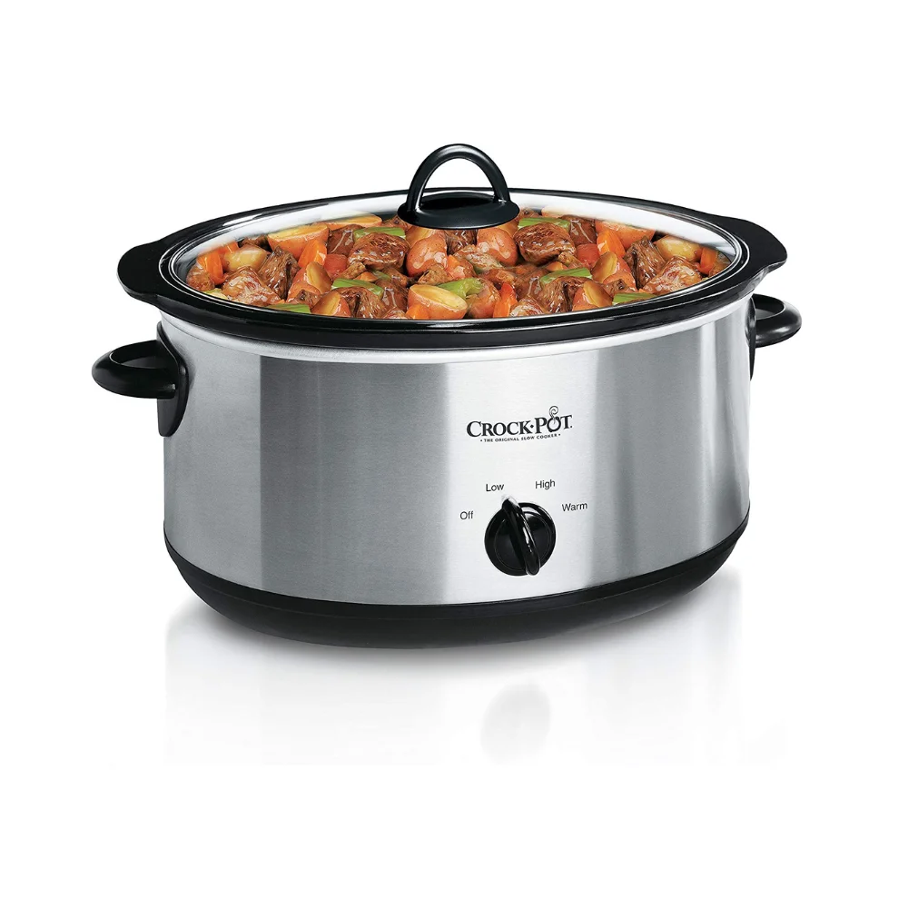 Crock-Pot 7-Quart Oval Manual Slow Cooker | Stainless Steel (SCV700-S-BR)