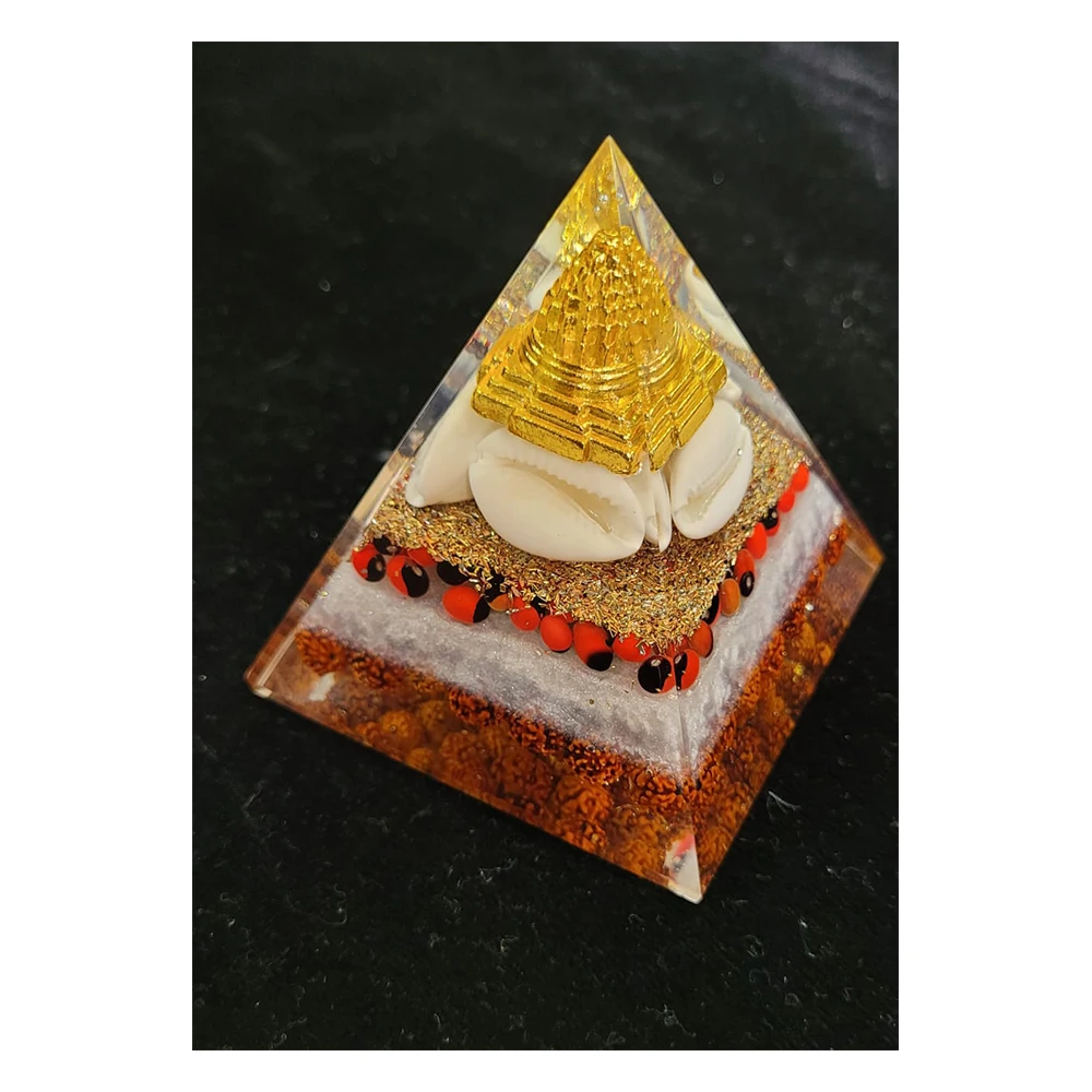 Генератор богатства Gomti чакра Пирамида с Shree Yantra Orgone от Mien Agate Купить по лучшей цене