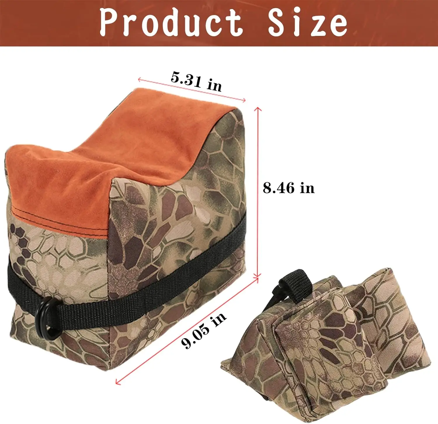 Tactical Shooting Gun Rest and Front Sand Bags Hunting Bench Steady Unfilled Green