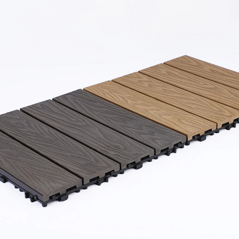 Eco Friendly Wpc Interlocking Floor Tiles DIY Popular Cheap Price Diy Wpc Deck Tiles Diy Decking