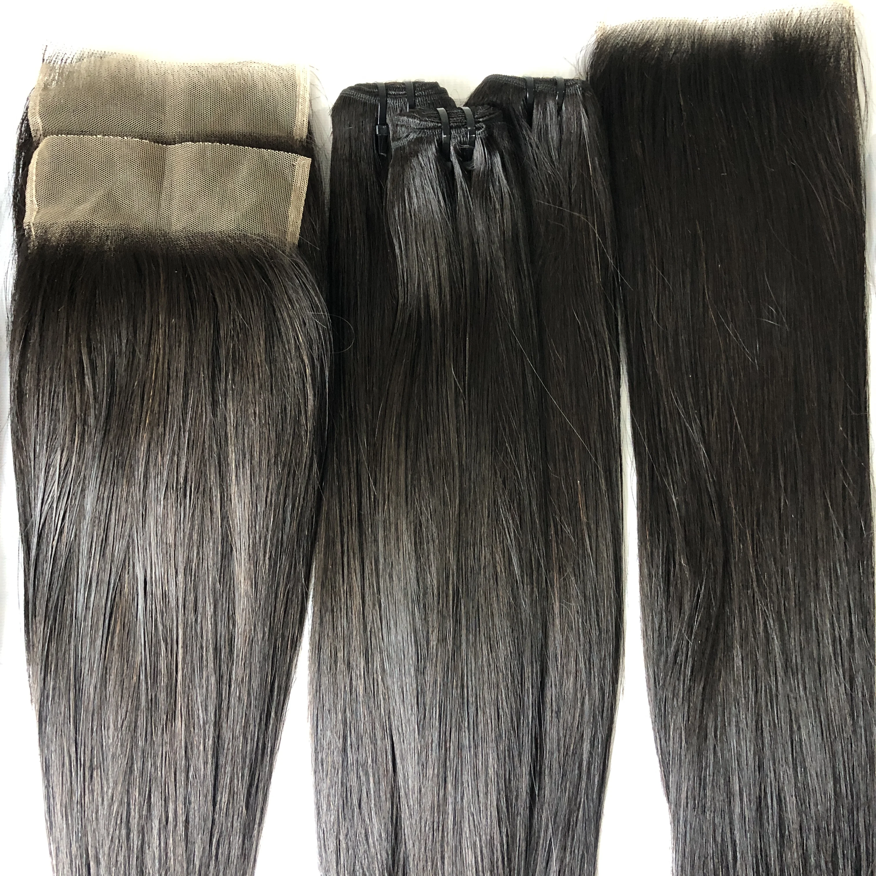 Cambodia Human Hair Bone Straight bundles SDD with 13x6 hd lace frontal wigs for black women