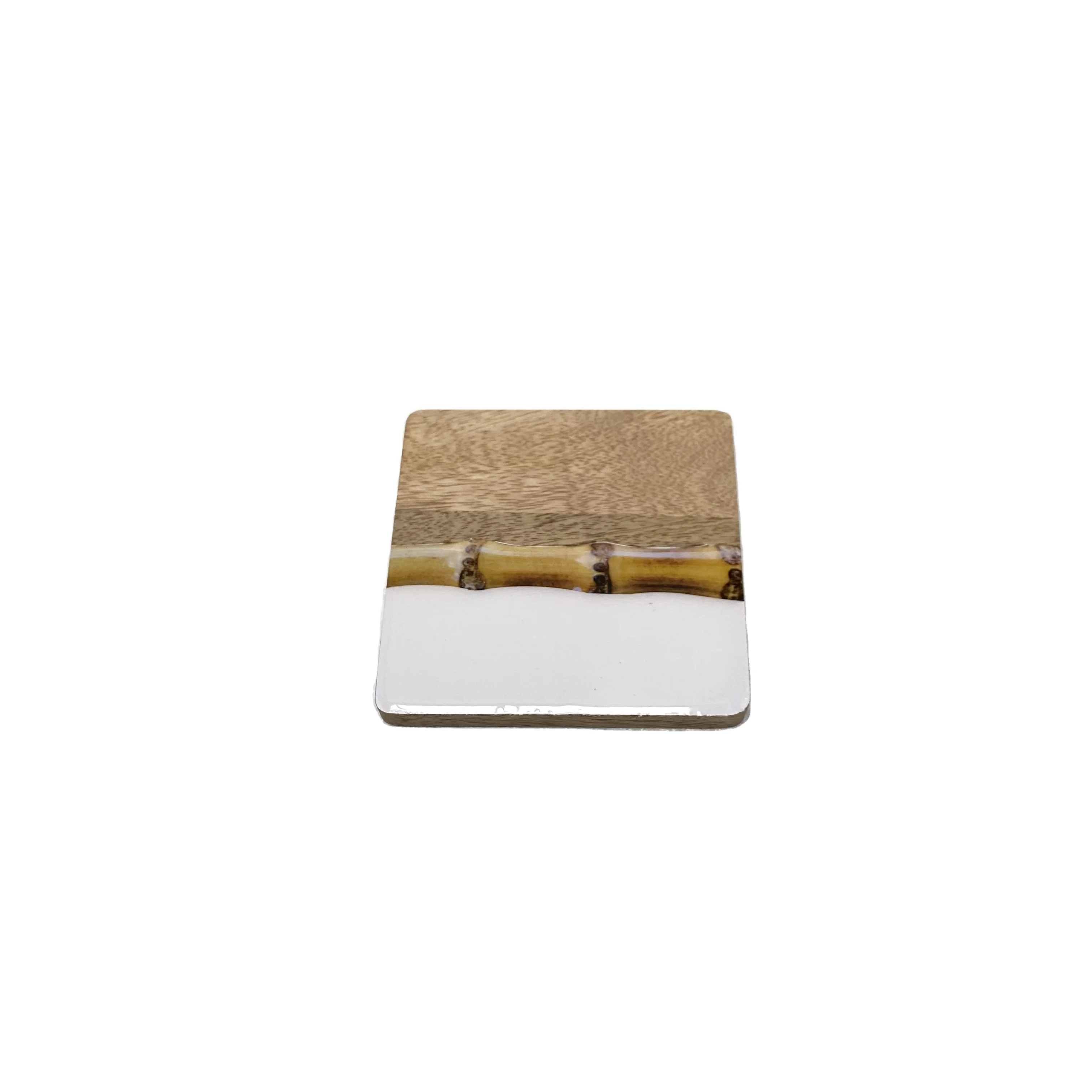 Elegant Style Wood Square Shape Brown & White Color Coaster Table Decorate Used Model Style Home kitchenware Used At Best Price