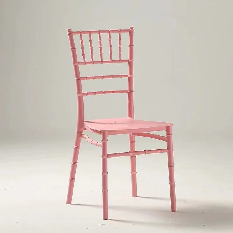 Fashion Wedding Bamboo Chair Dining Living Room Home Office Furniture Hotel Banquet Restaurant Plastic Backrest Chair