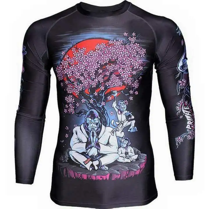 Multi color Customized Design Long Sleeve Rash guards bjj rash guard for men jiu jitsu rashguards