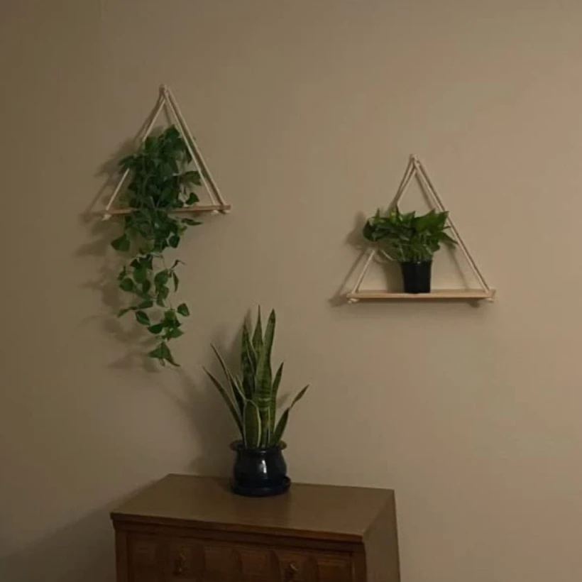 Wooden Wall Floating Hanging Shelf/ Wall hang shelf Home decoration/Pure Natural Wood Wall mounting Ledge rustic shelf storage