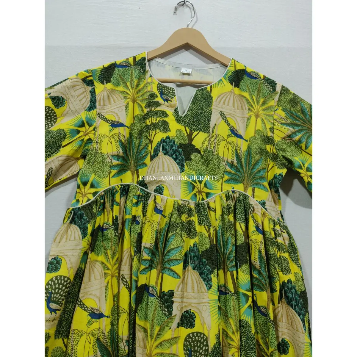 Women Apparel Cotton Printed Indian Tunic Multi-Color Bohemian Wholesale Wrap Dress Summer Designer Beach Wear