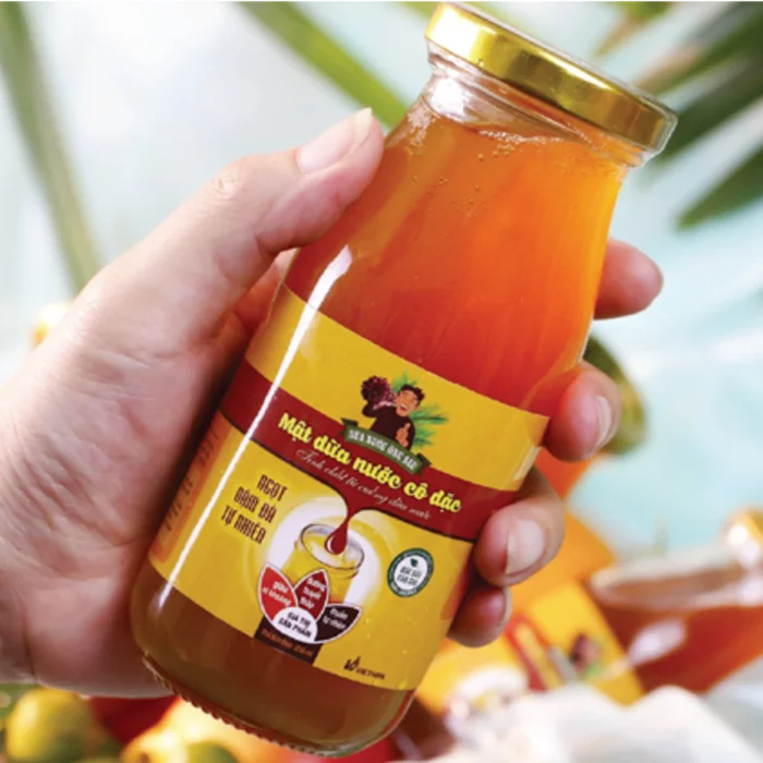 VIetnam Liquid Yellow Form Mild Sweet Mellow Flavor Health Condense Sweeteners Sugar Type Nipa Palm Syrup From Coconut Water