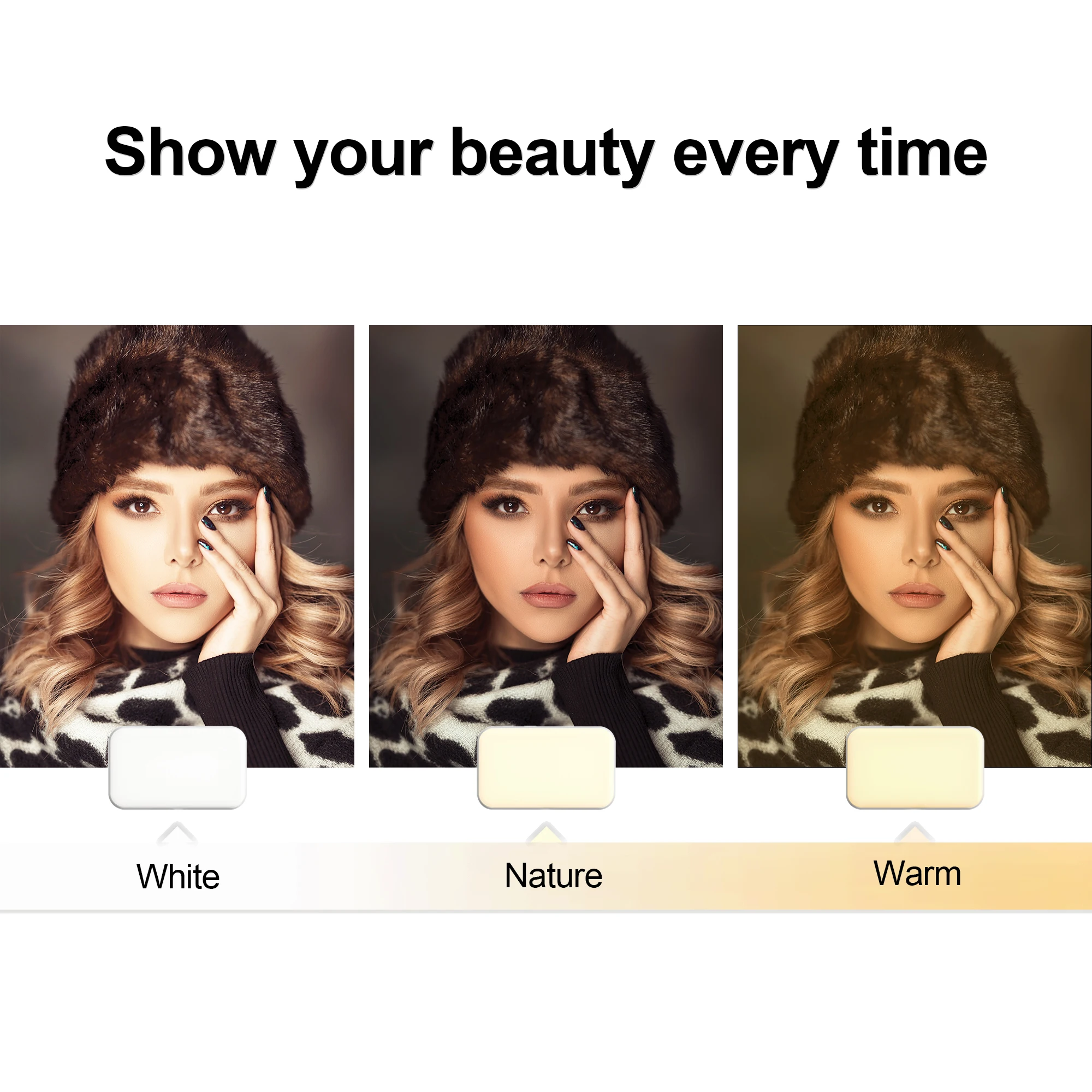 Прямоугольный светодиодный зажим для селфи