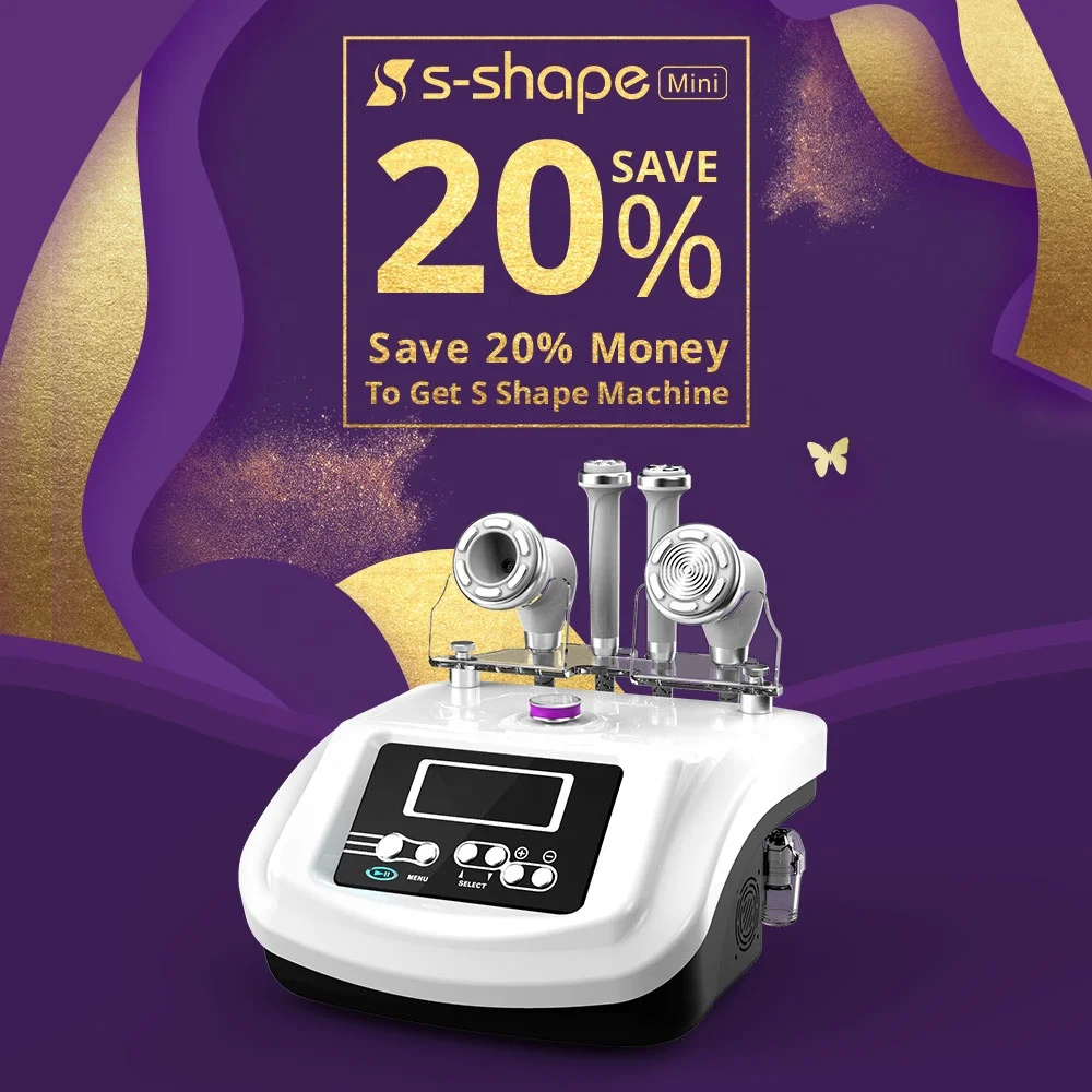 S-SHAPE EMS Electroporation Vacuum Suction Body Face Care Cavi Machine